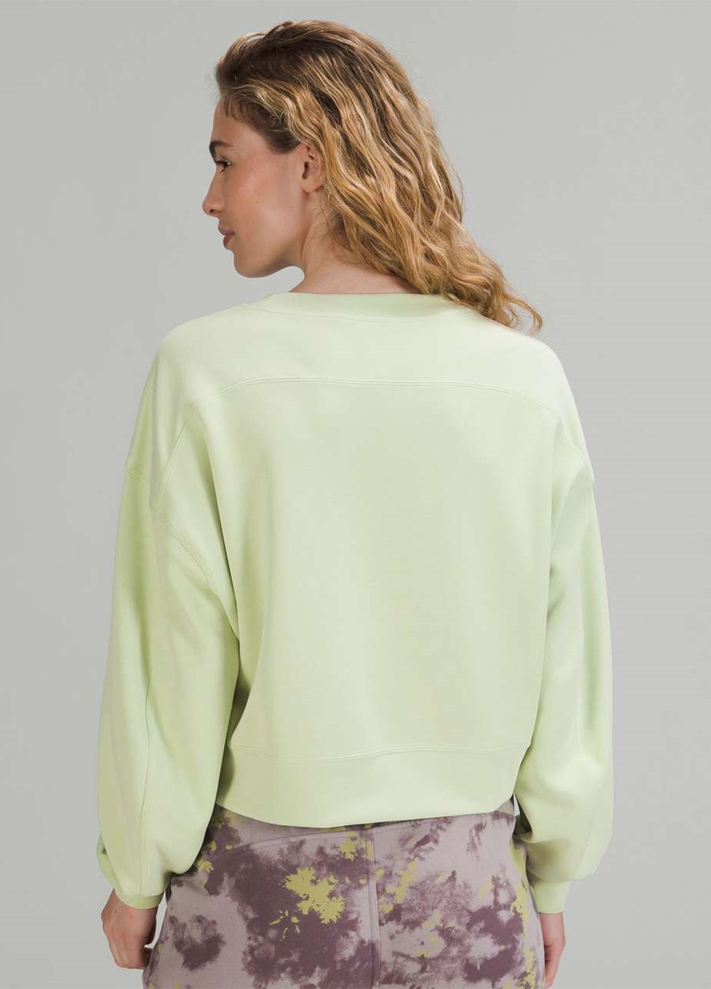 Салатовый свитшот Lululemon Athletica однотонный без декора (354011643)