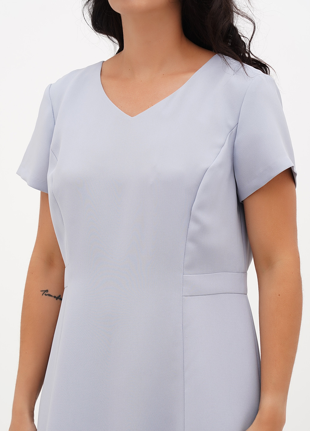 Голубое кэжуал платье клеш Talbots однотонное