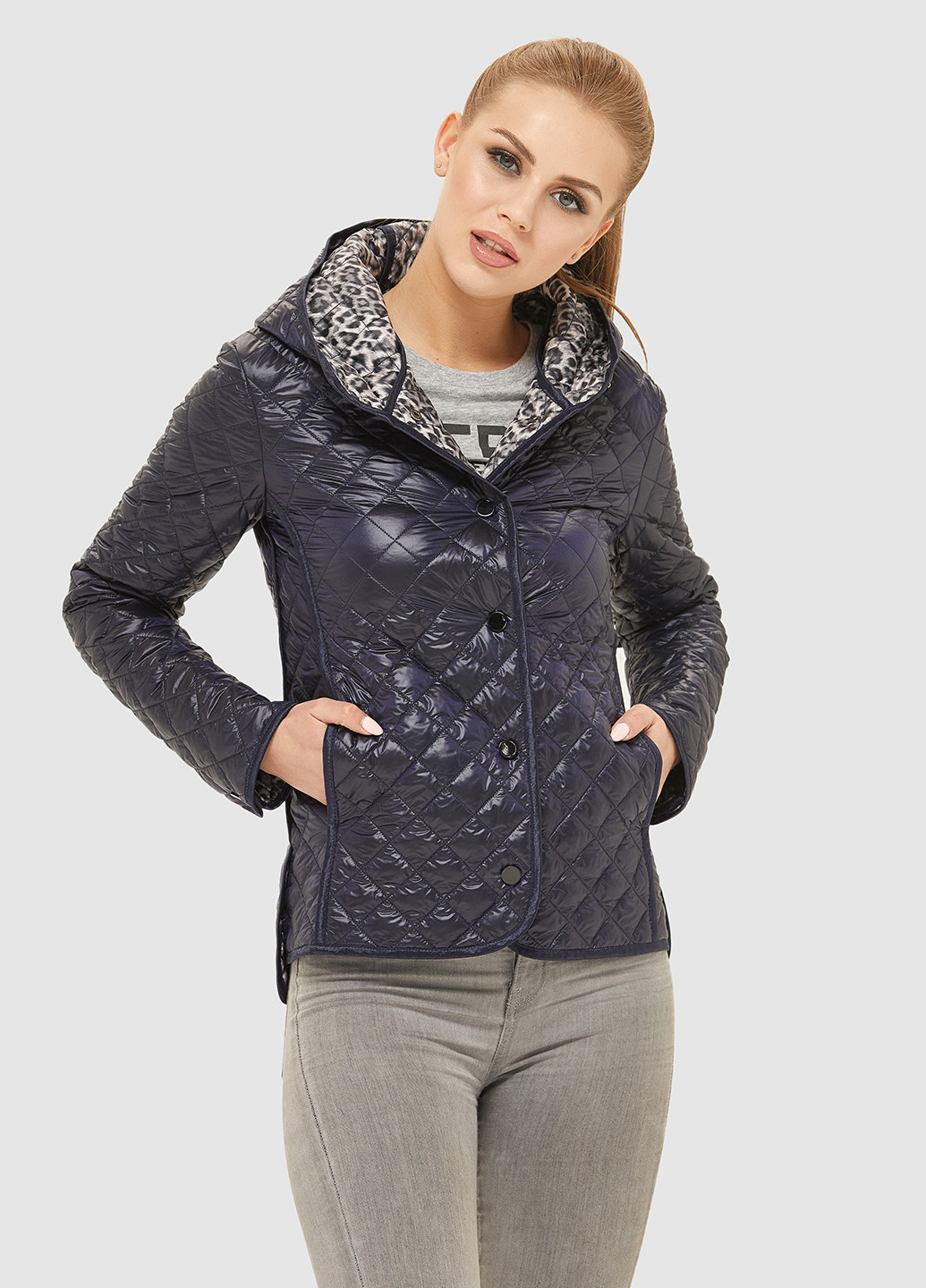 Темно-синяя демисезонная куртка MN