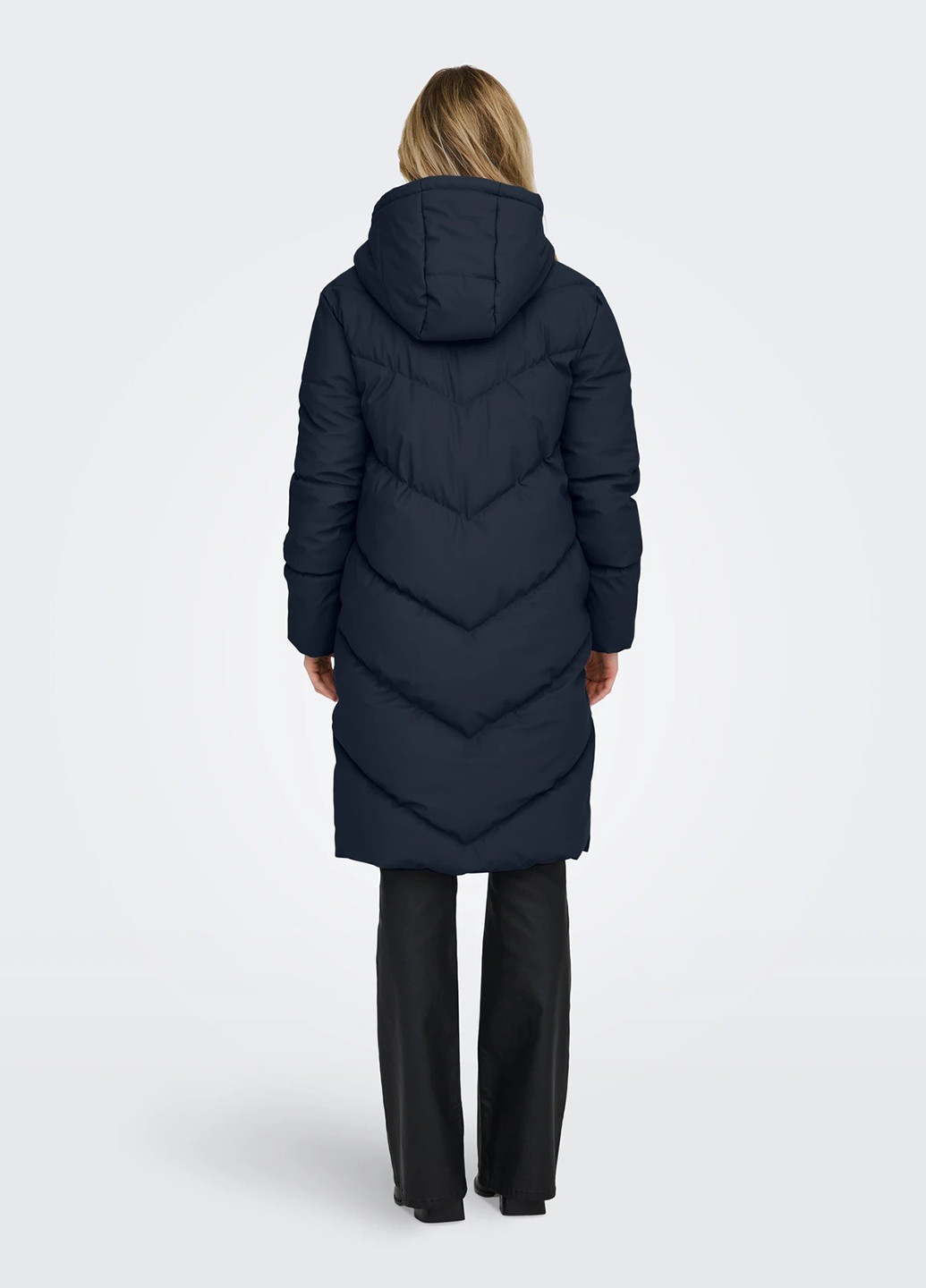 Темно-синяя зимняя куртка куртка-пальто Only