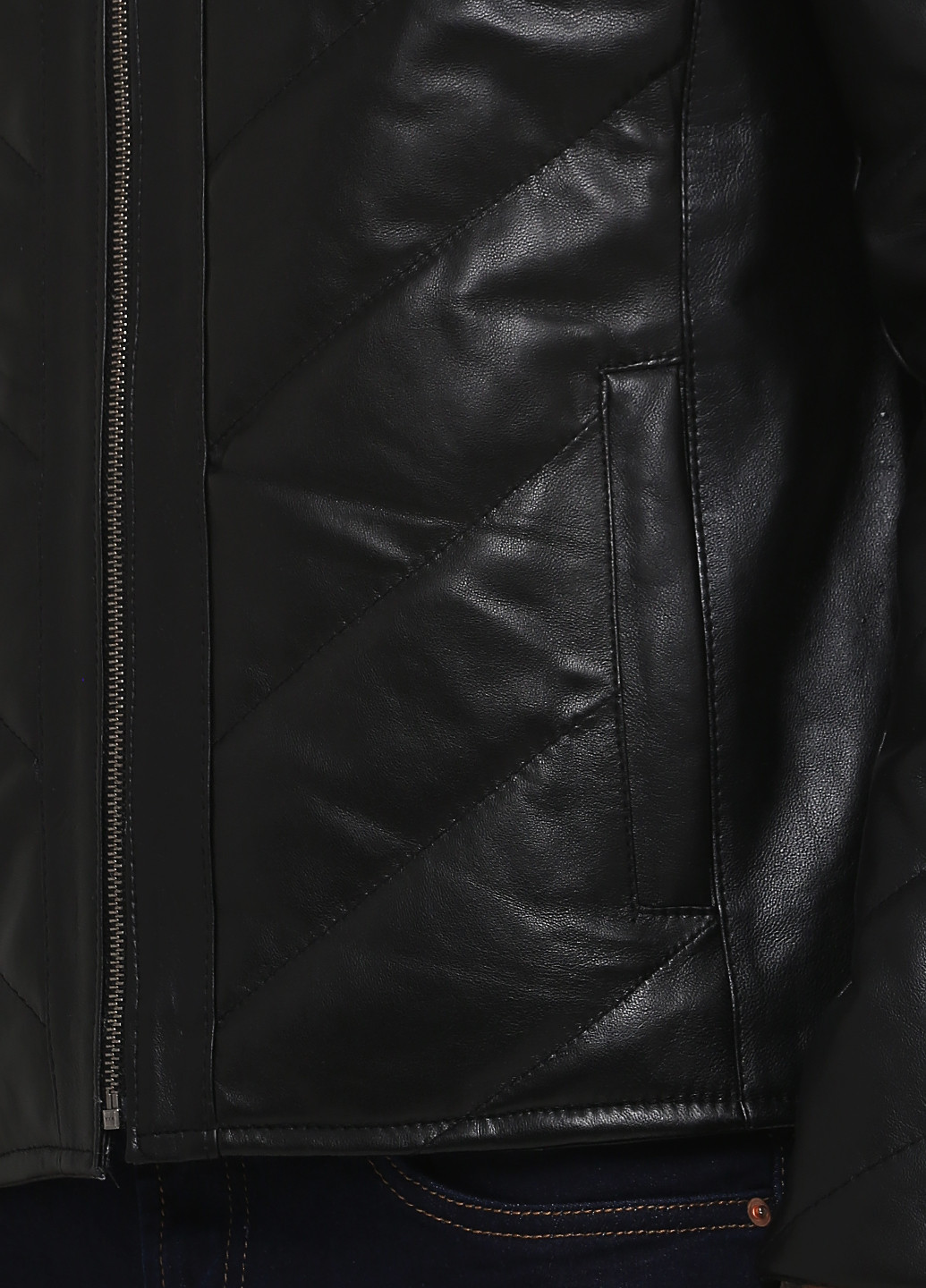Чорна демісезонна куртка шкіряна Egzotic