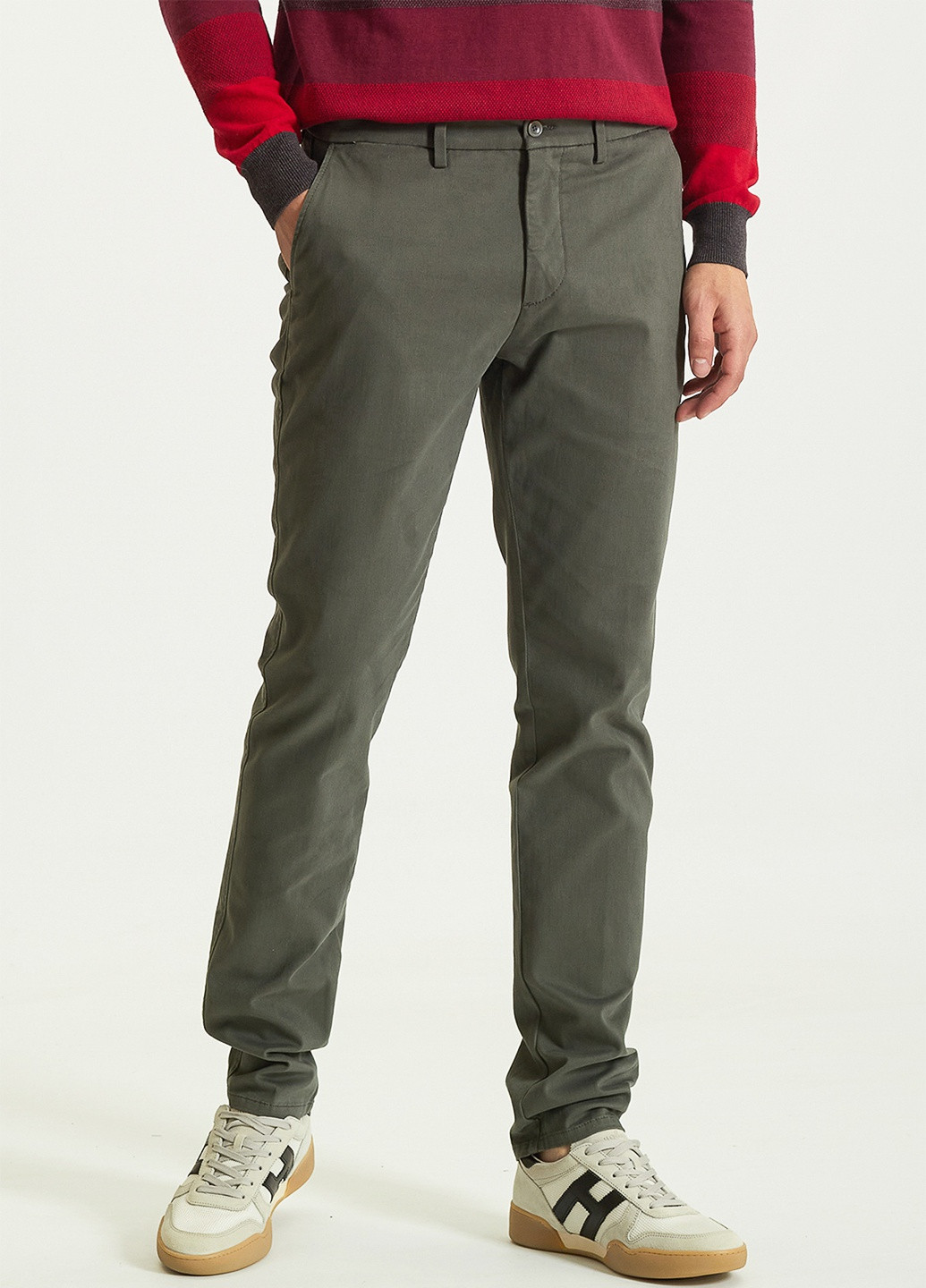 Зеленые кэжуал демисезонные брюки Harmont & Blaine