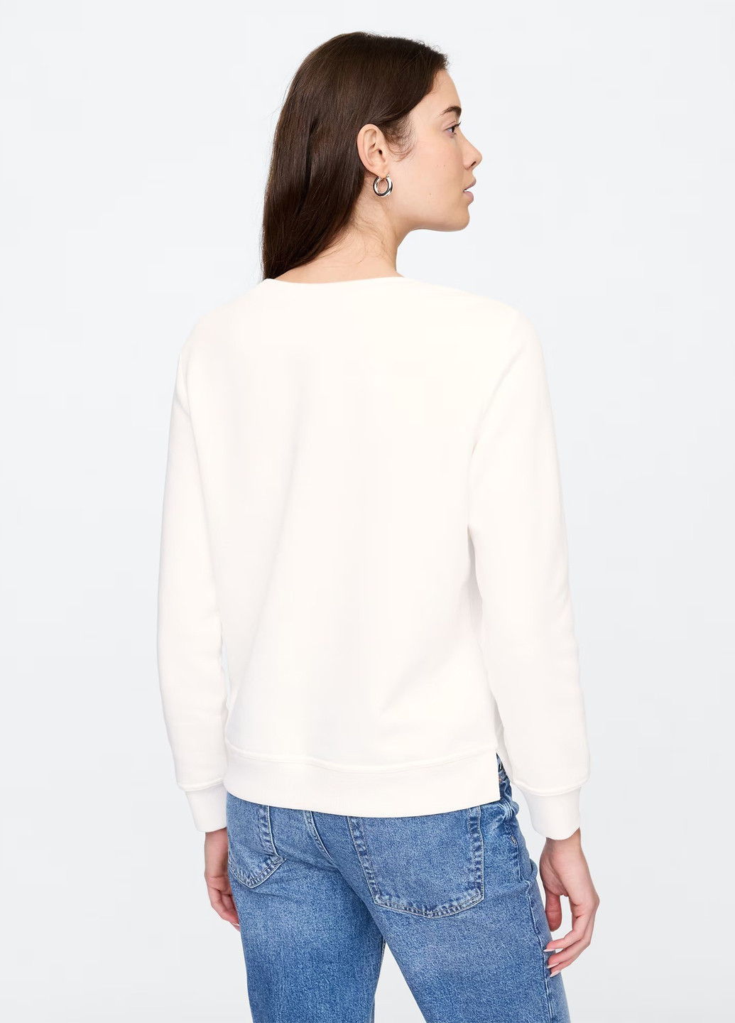 Білий світшот Gap напис без декору (334710084)