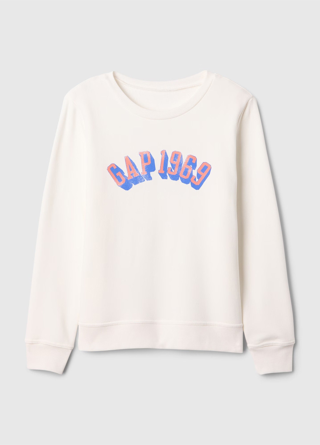 Білий світшот Gap напис без декору (334710084)