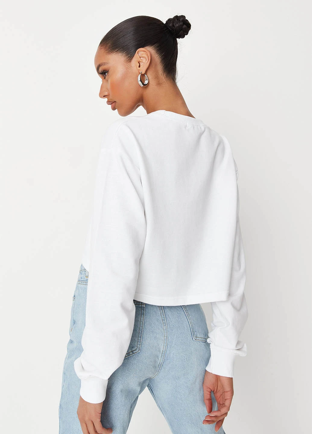 Белый свитшот Missguided однотонный без декора (260377752)
