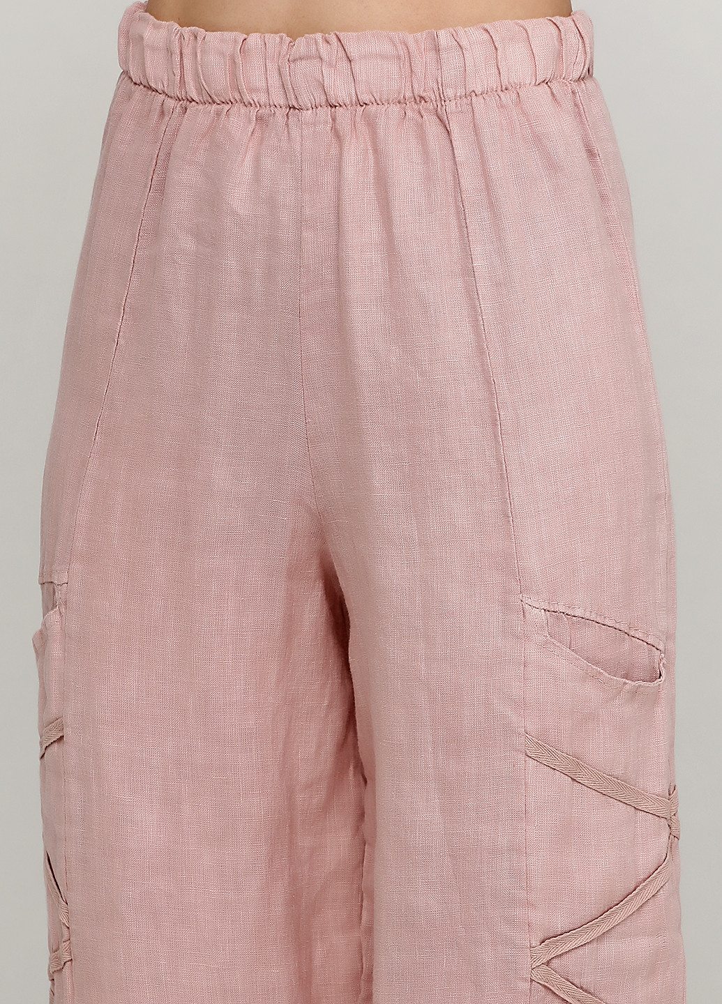 Розовые кэжуал летние зауженные брюки Made in Italy