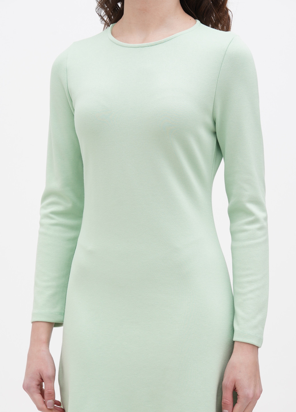 Светло-зеленое кэжуал платье Trendyol однотонное