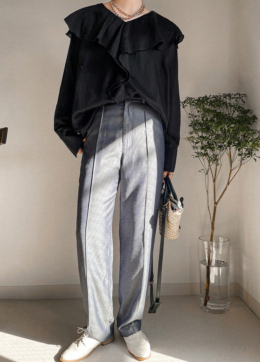 Чорна блуза SHEIN