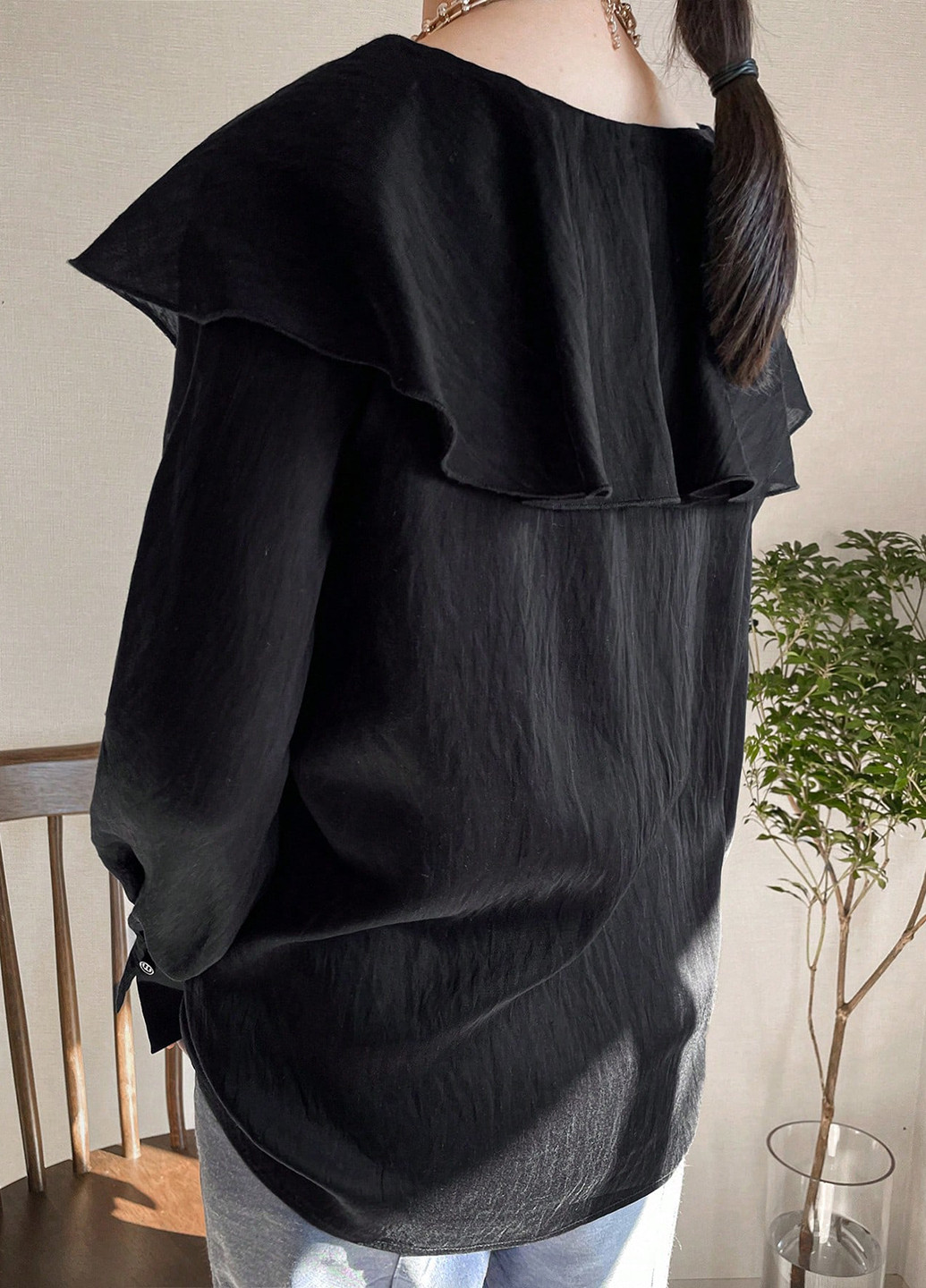 Чорна блуза SHEIN