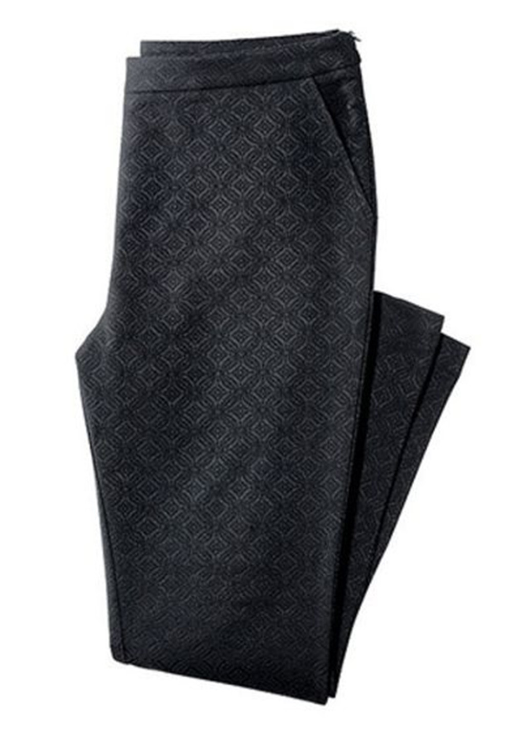 Черные кэжуал демисезонные укороченные, зауженные брюки Mark