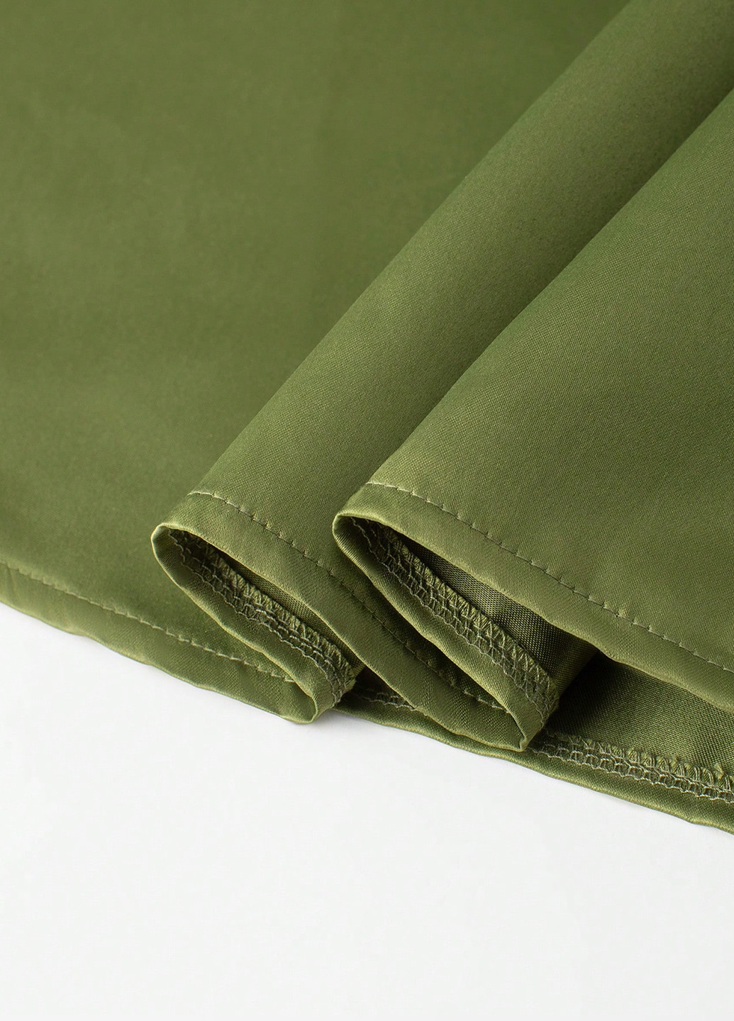 Оливковое вечернее платье с пышной юбкой SHEIN однотонное