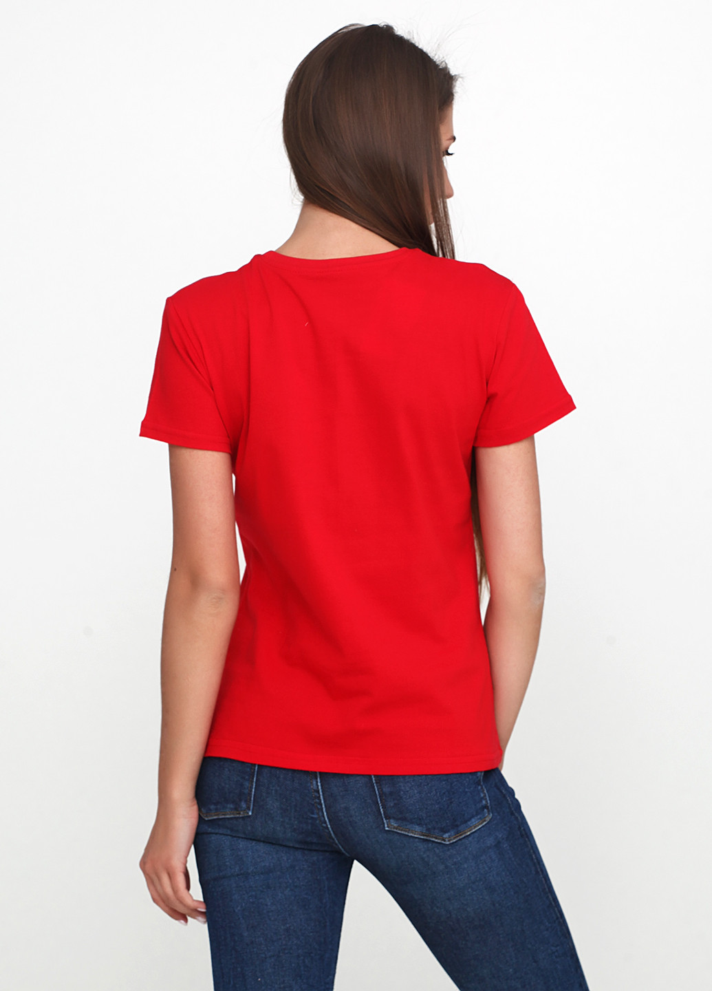 Красная всесезон футболка женская 18ж425-17 жовта с коротким рукавом Malta