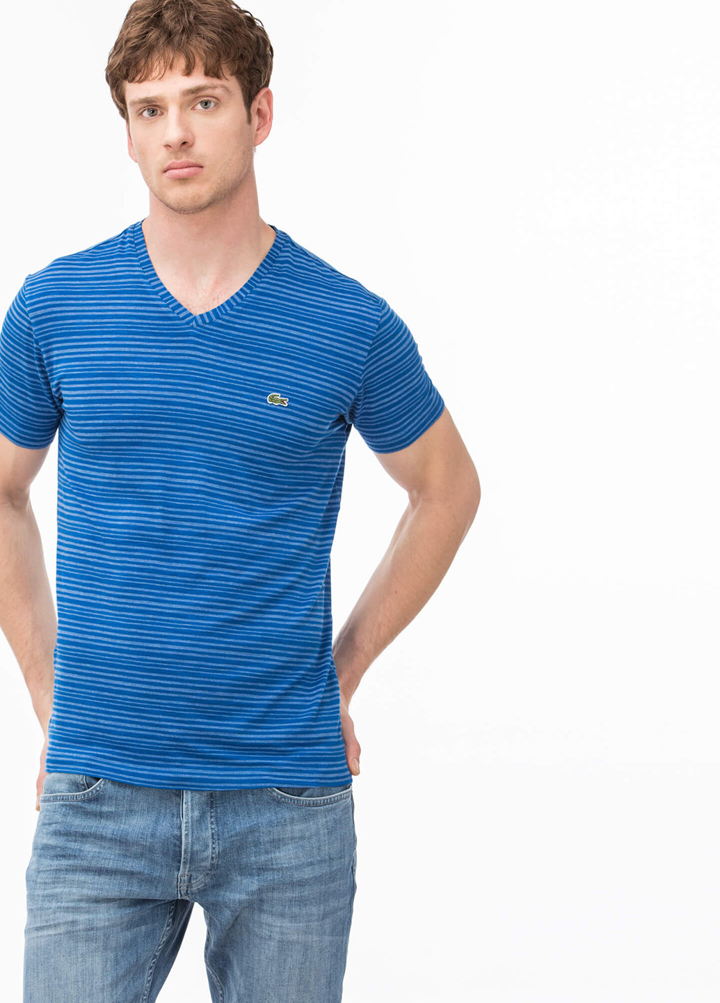 Темно-блакитна футболка Lacoste