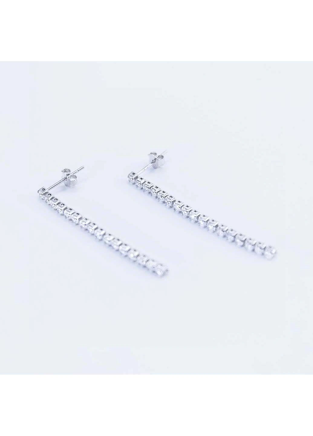 Серьги серебряные родированные s2cr-65 1.62 г Infini (256513867)