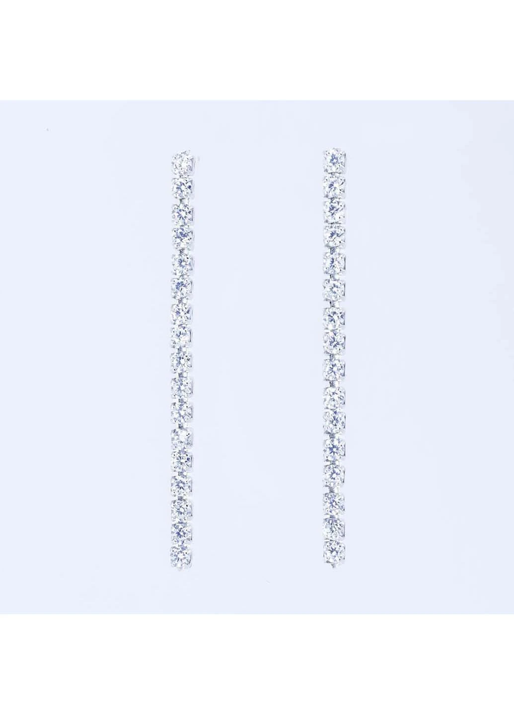 Серьги серебряные родированные s2cr-65 1.62 г Infini (256513867)