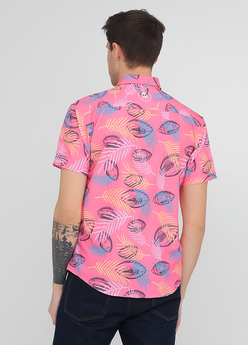 Кислотно-розовая кэжуал рубашка с рисунком Canvas