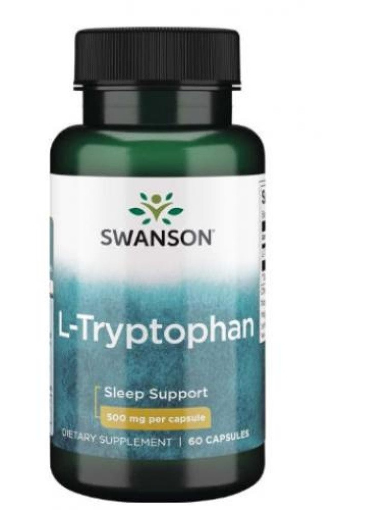 L-триптофан для сну L-Tryptophan 500 mg 60 Caps Swanson (232599976)