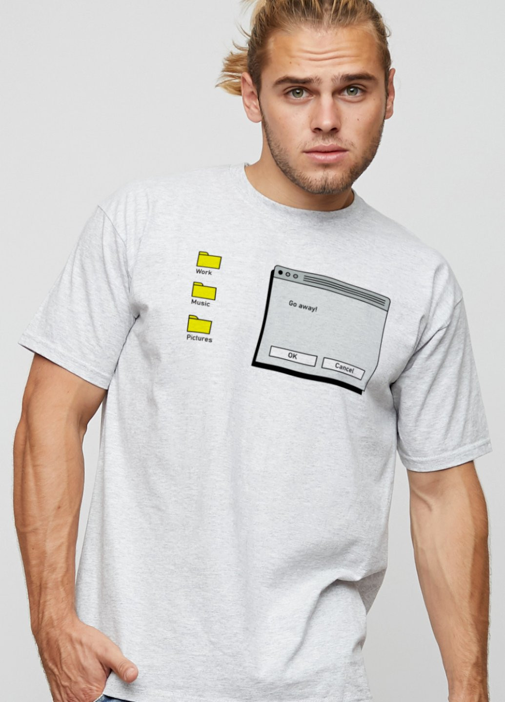 Серая футболка мужская basic YAPPI