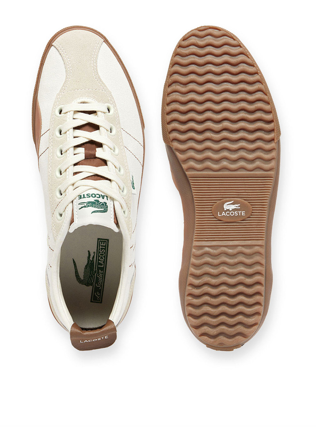 Бежевые демисезонные кроссовки Lacoste Backslam