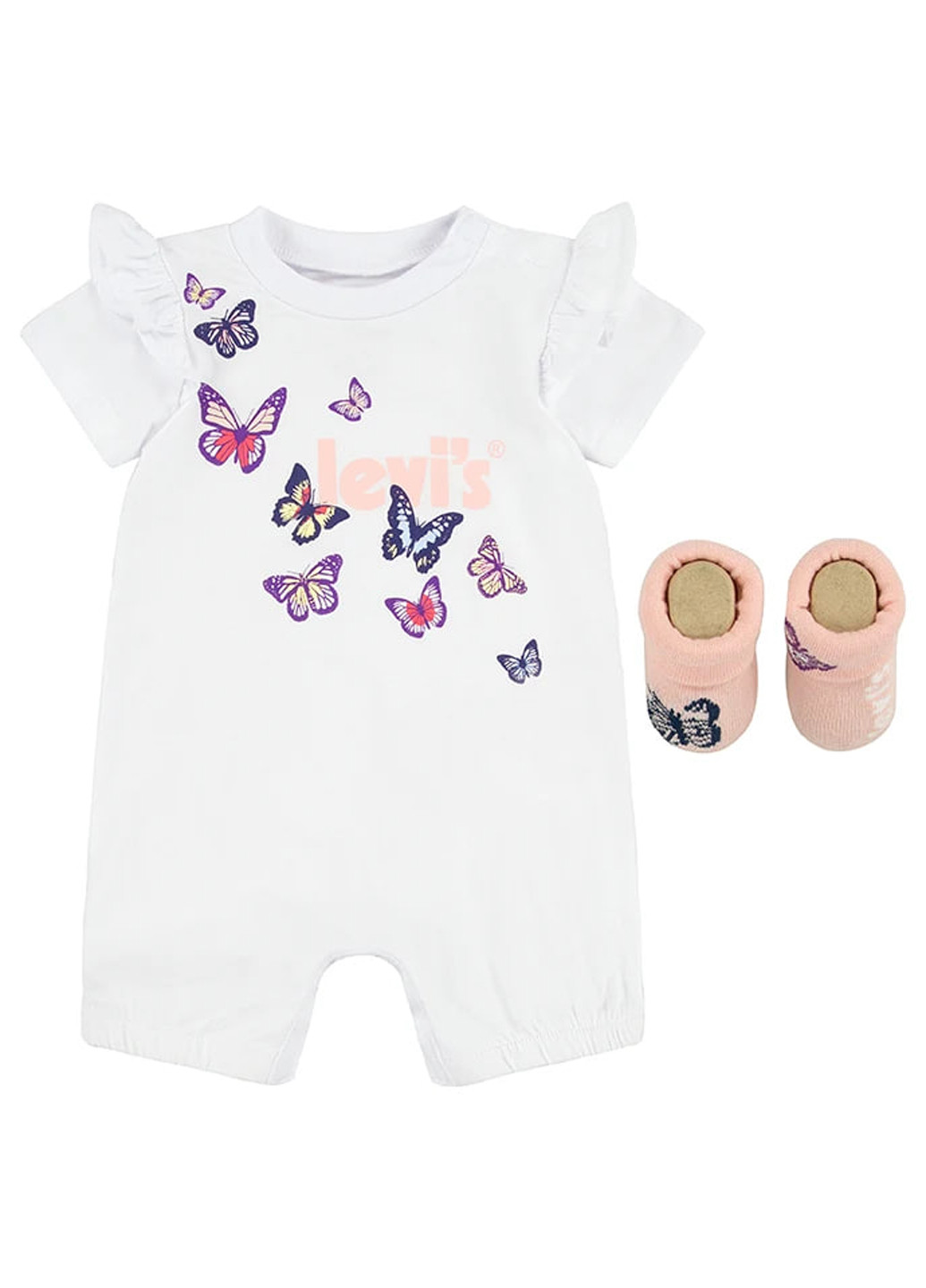 Белый демисезонный комплект (песочник, носки) Levi's