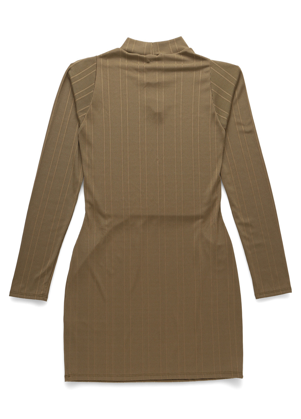 Оливковое (хаки) кэжуал платье платье-водолазка PrettyLittleThing однотонное