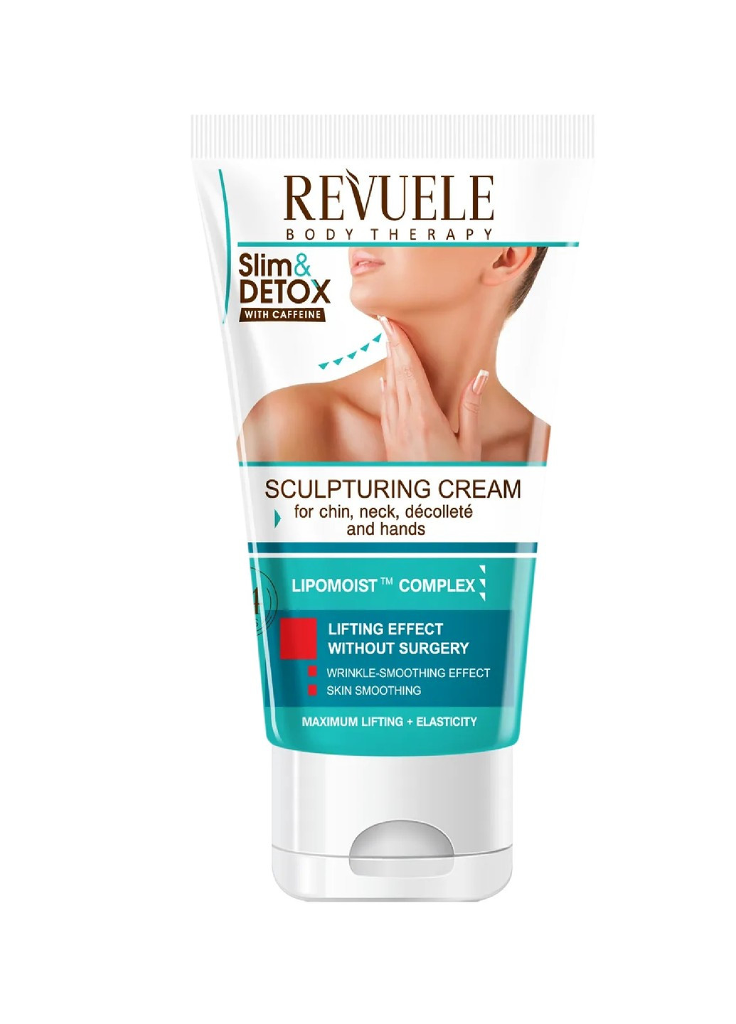 REVUELE Крем-скульптор с кофеином для подбородка, шеи и декольте Slim & Detox 150 мл — Крем, Болгария (253477552)