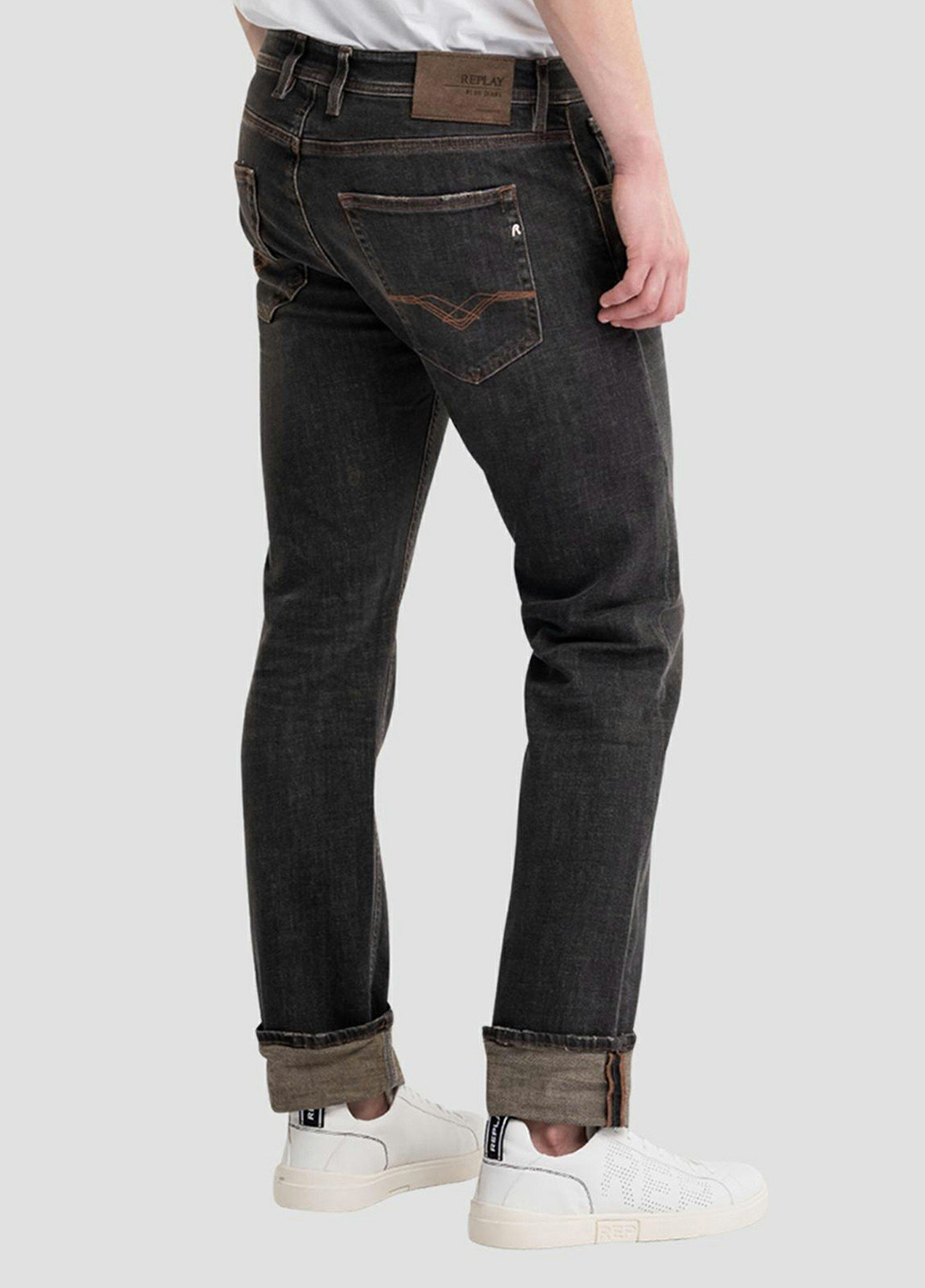 Темно-серые демисезонные прямые джинсы Replay