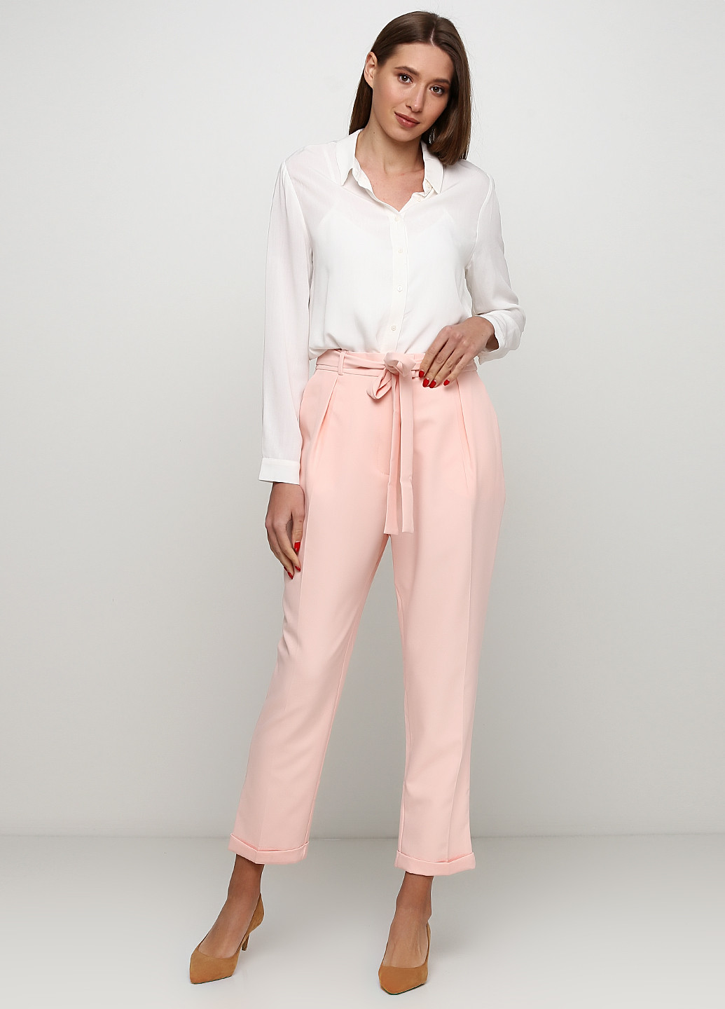 Светло-розовые кэжуал летние зауженные брюки Wild Love