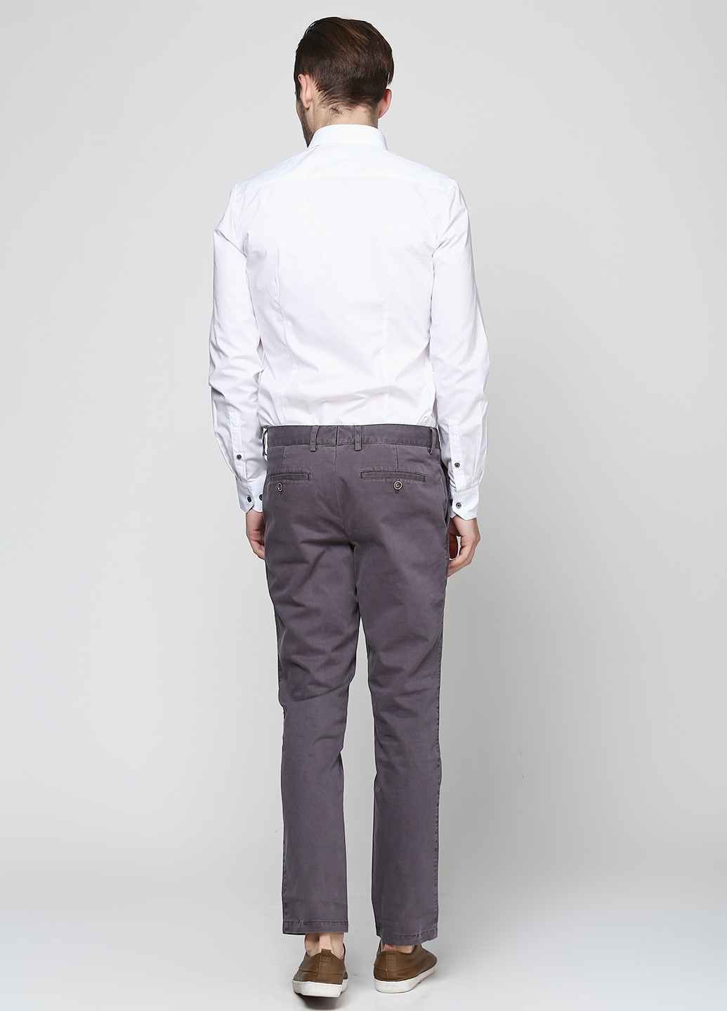 Серые кэжуал демисезонные прямые брюки S.Oliver