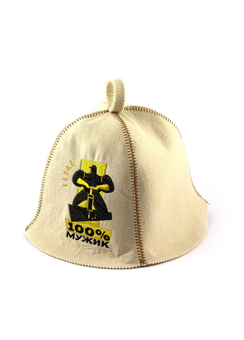 Шапка для сауны "100% мужик" Универсальный Luxyart (254456269)