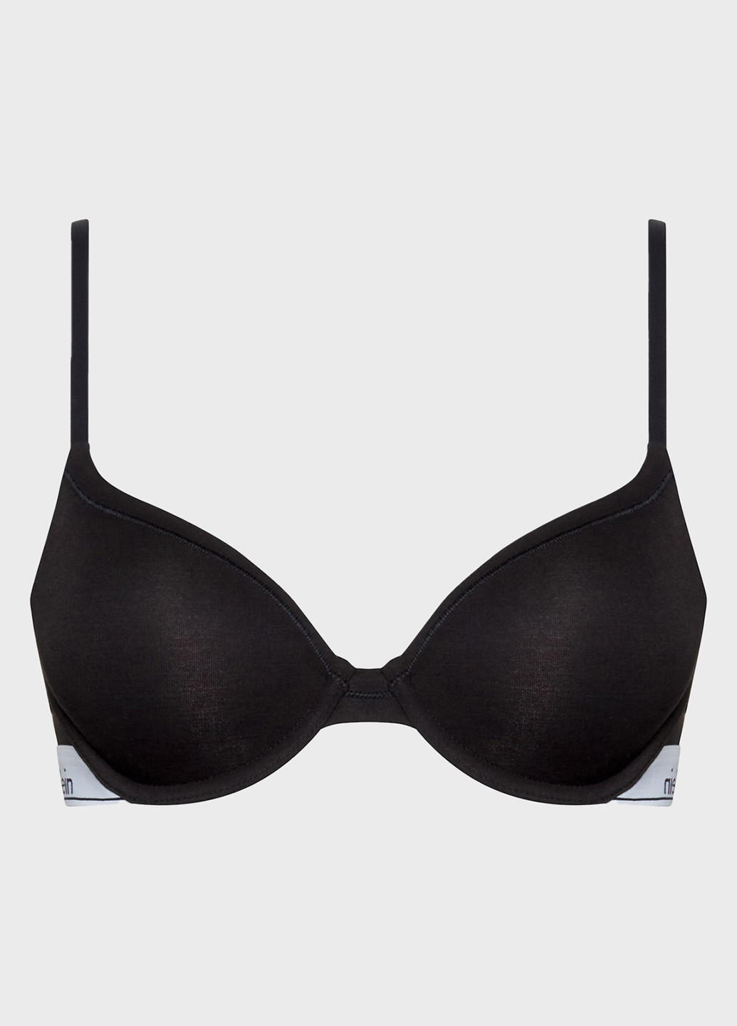 Чёрный корбей бюстгальтер Calvin Klein с косточками хлопок