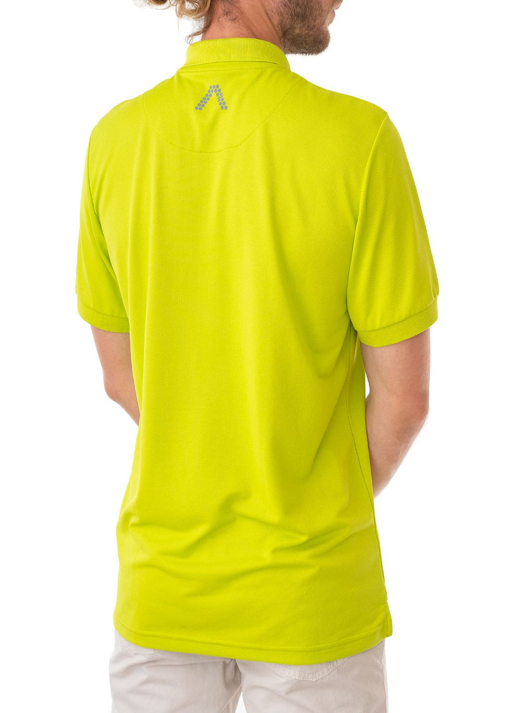 Салатовая футболка-поло для мужчин Alberto однотонная