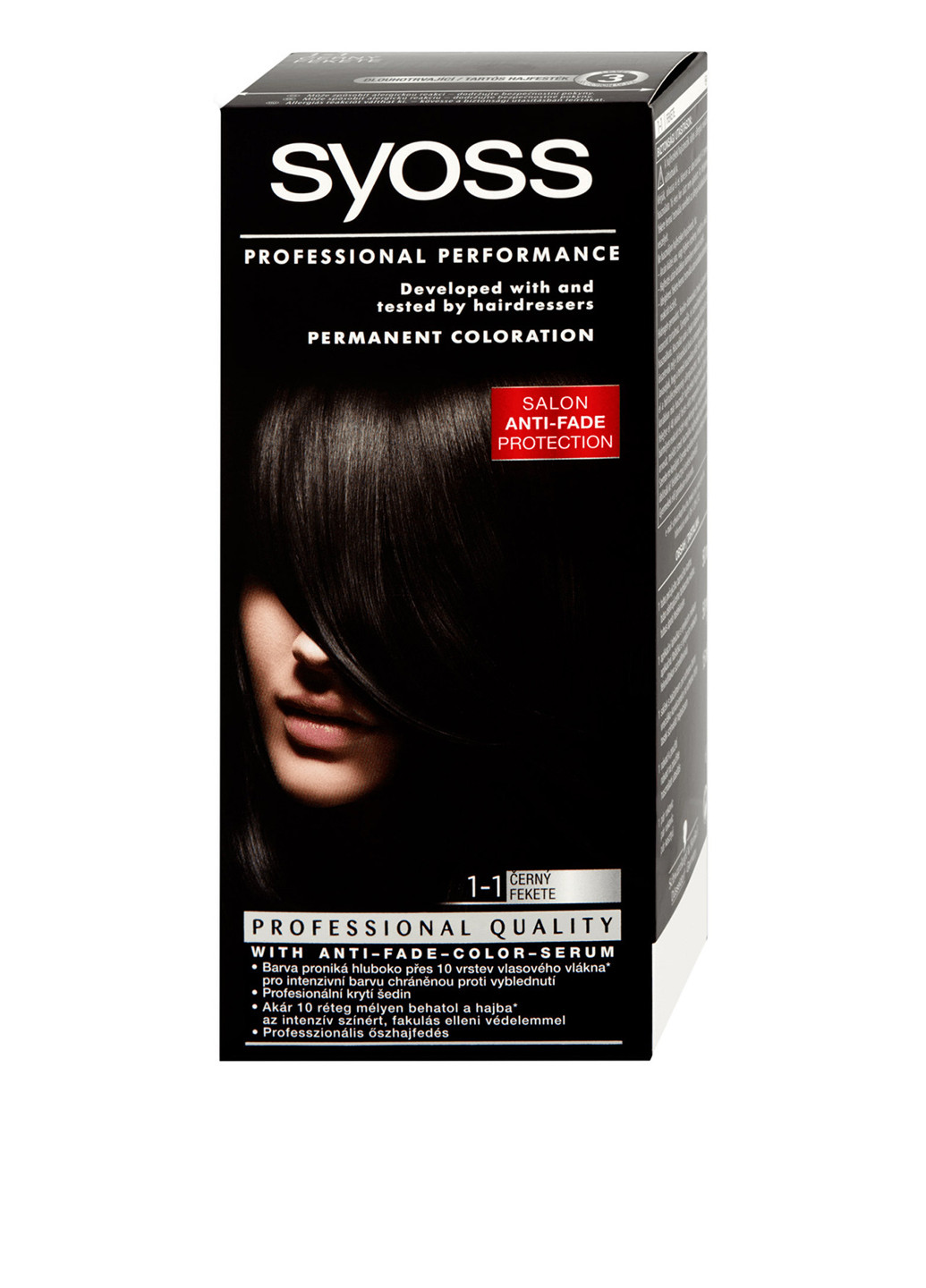Фарба для волосся Color Professional Performance №1-1 Чорний, 115 мл Syoss (202409145)