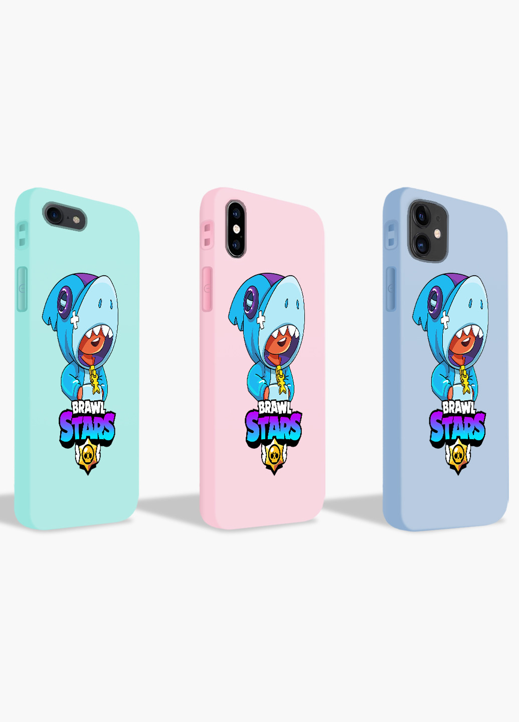 Чохол силіконовий Apple Iphone 11 Леон Акула Бравл Старс (Leon Shark Brawl Stars) (9230-1016) MobiPrint (219288698)