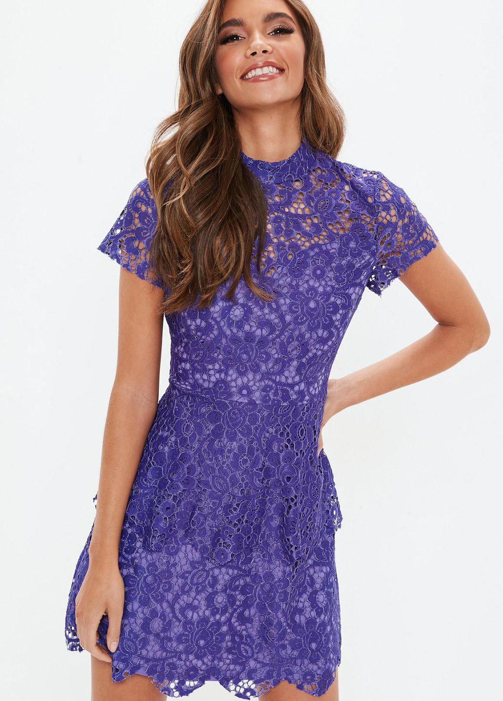 Фіолетова кежуал плаття, сукня а-силует Missguided однотонна