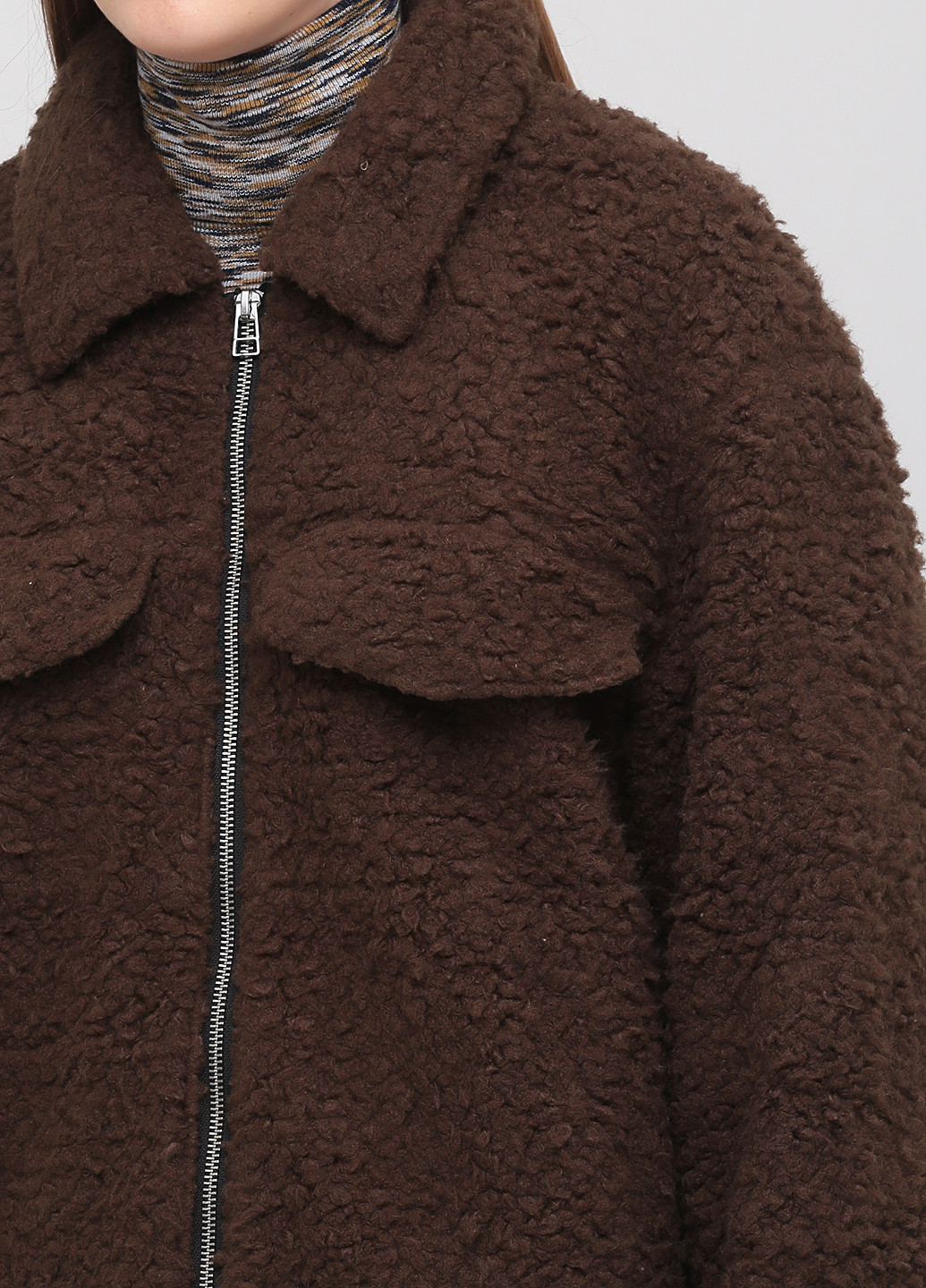 Темно-коричневая демисезонная куртка Monki