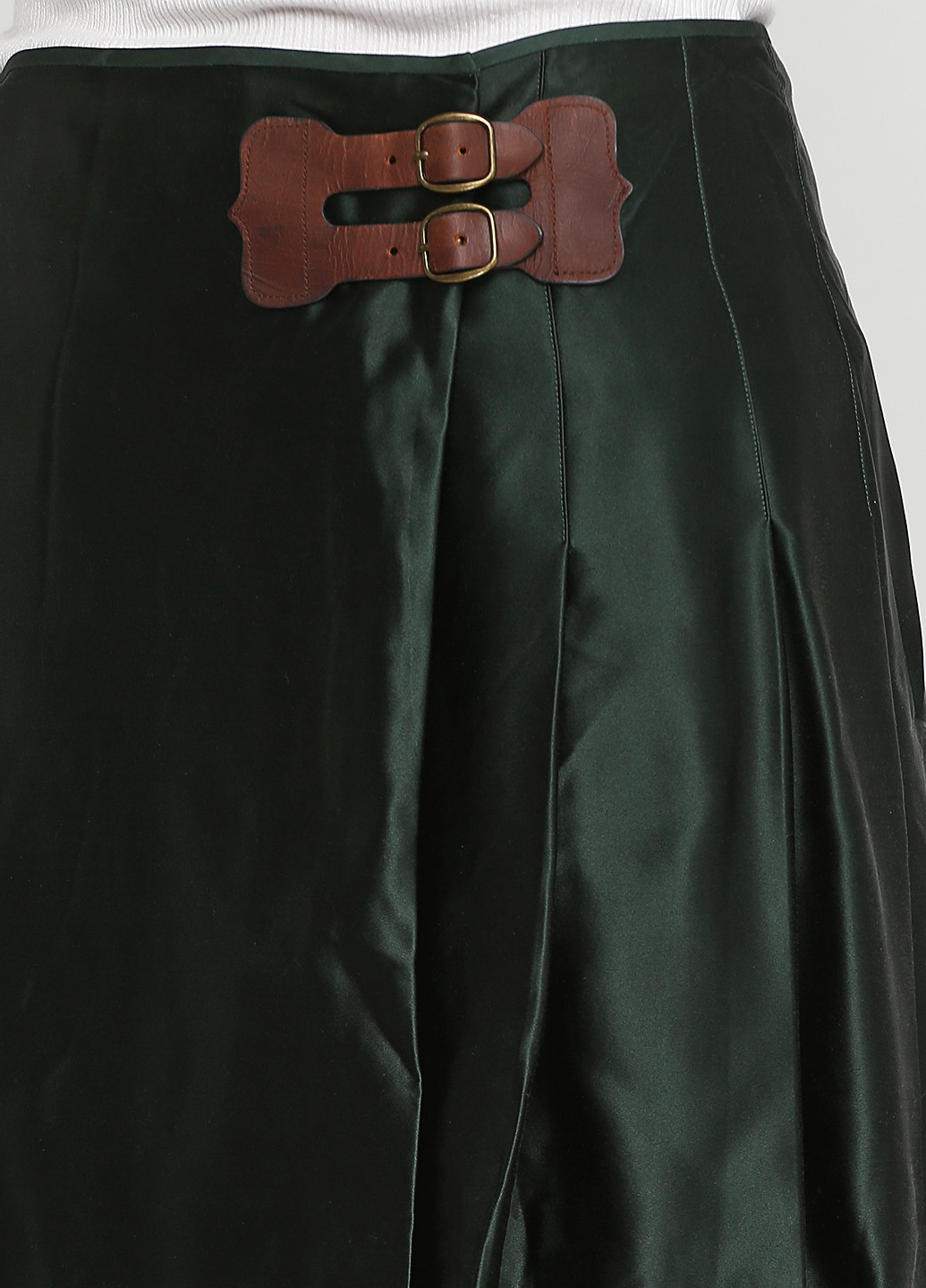 Изумрудная кэжуал однотонная юбка Ralph Lauren мини