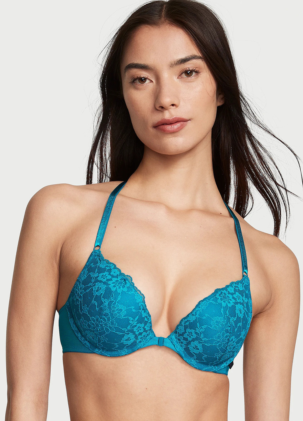 Синій бюстгальтер Victoria's Secret з кісточками поліамід