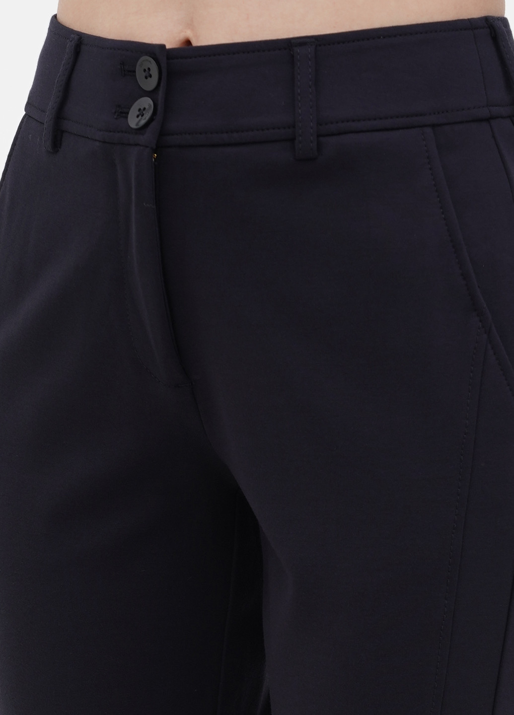 Темно-синие кэжуал демисезонные укороченные брюки Comma