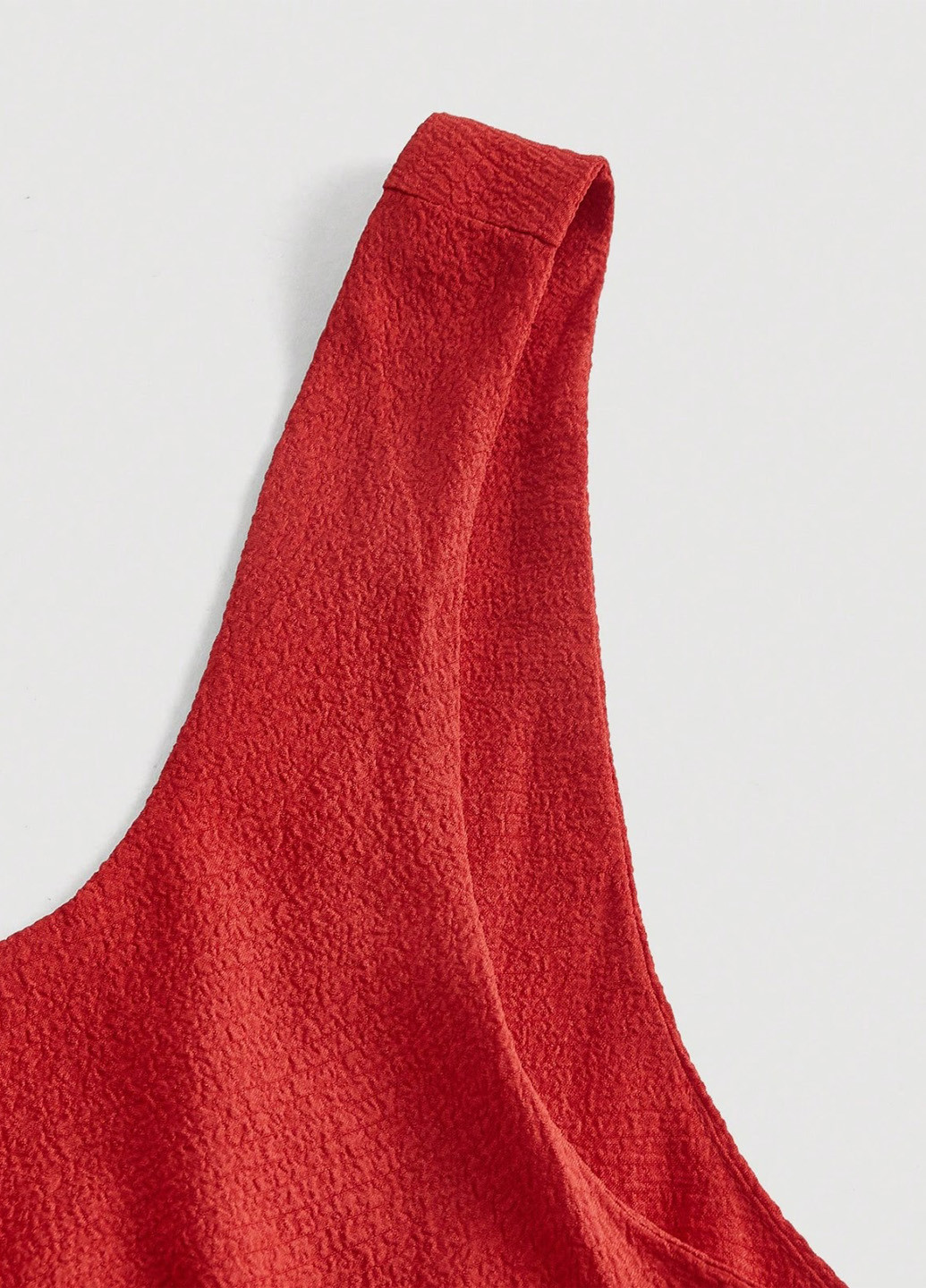 Красное кэжуал платье а-силуэт SHEIN однотонное