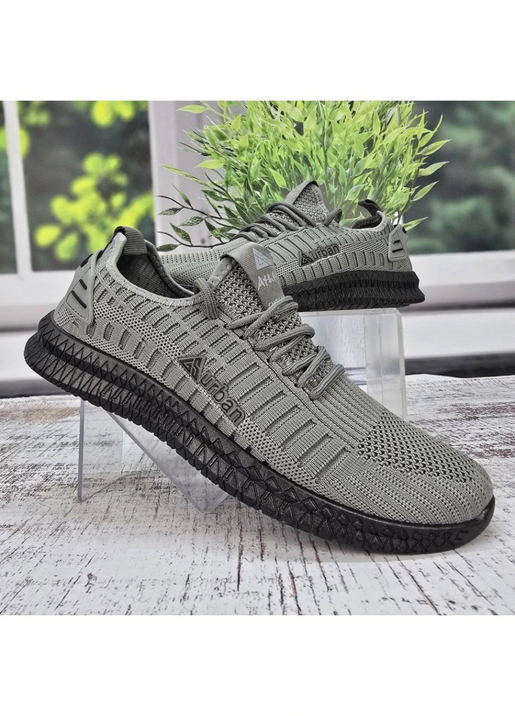 Сіро-зелені Осінні кросівки Gipanis