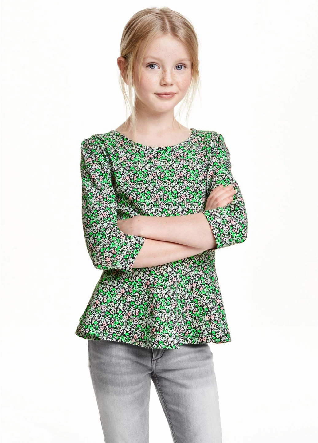 Лонгслів,кольоровий в візерунки, H&M (254866713)