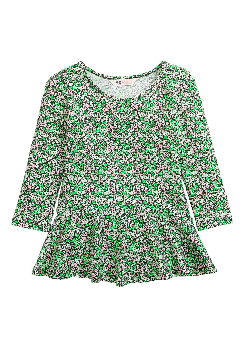Лонгслів,кольоровий в візерунки, H&M (254866713)