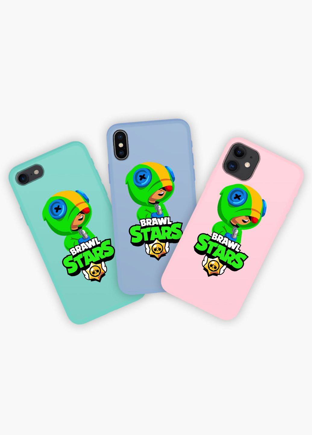 Чохол силіконовий Apple Iphone Xs Леон Бравл Старс (Leon Brawl Stars) (8938-1015) MobiPrint (219288304)