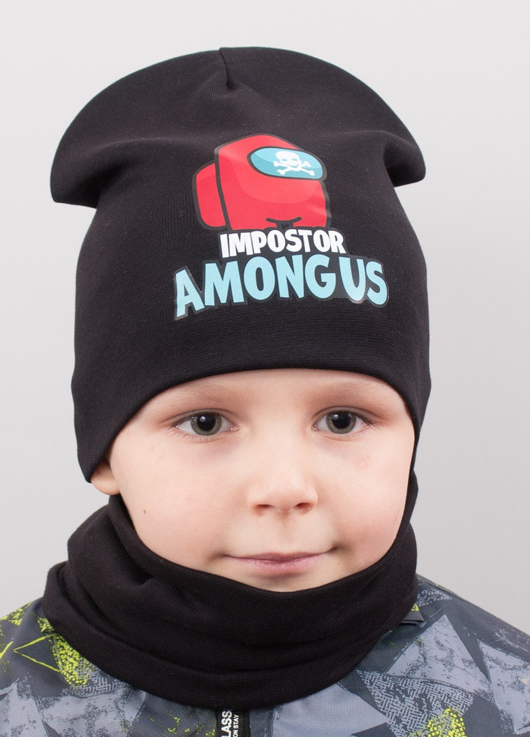 Дитяча шапка з хомутом КАНТА "Among" розмір 48-52 чорний (OC-590) Канта (222439509)