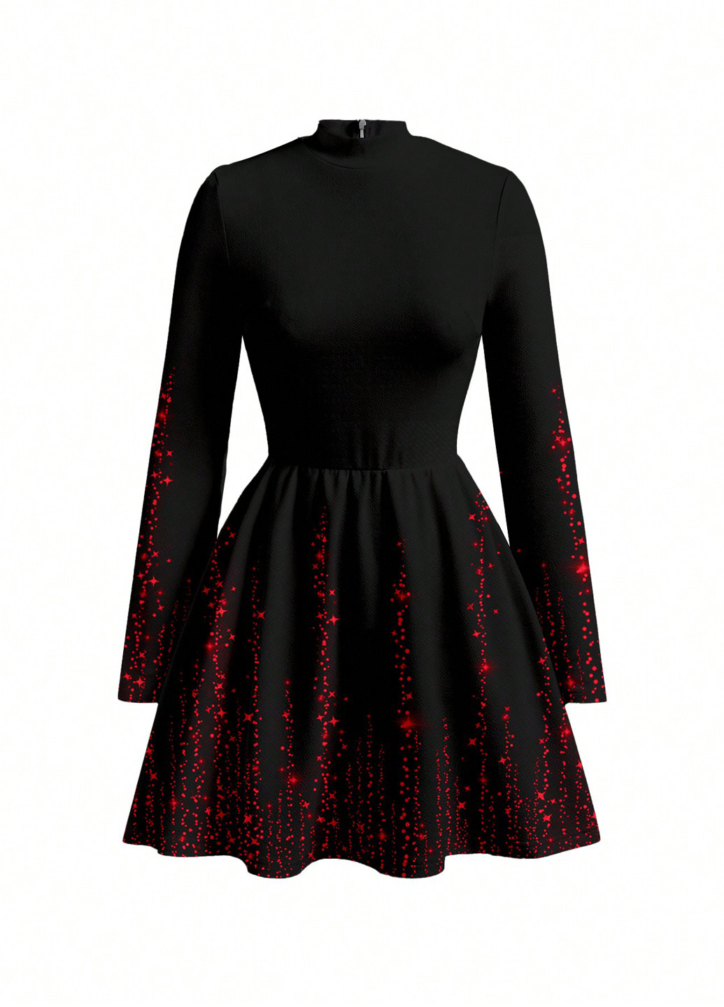 Чорна кежуал сукня кльош SHEIN з градієнтом