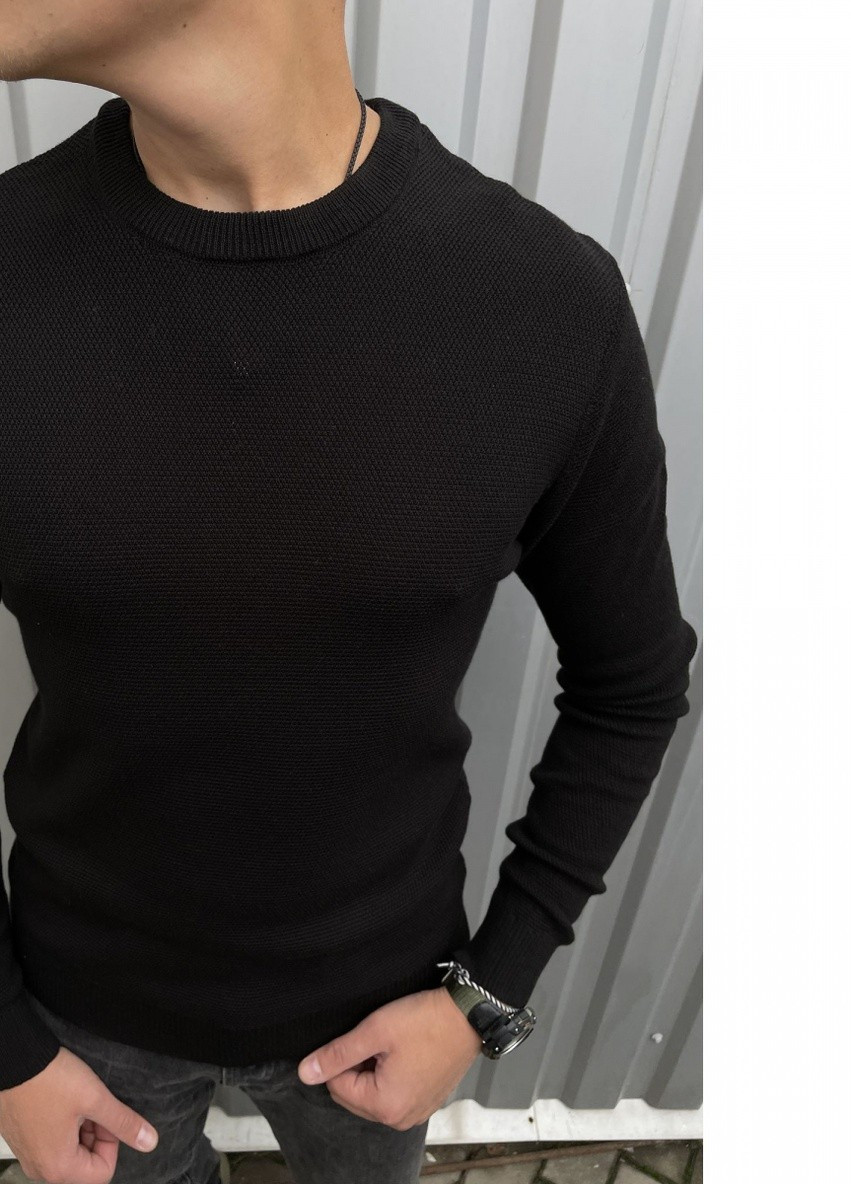 Черный демисезонный свитер Figo 6833 black