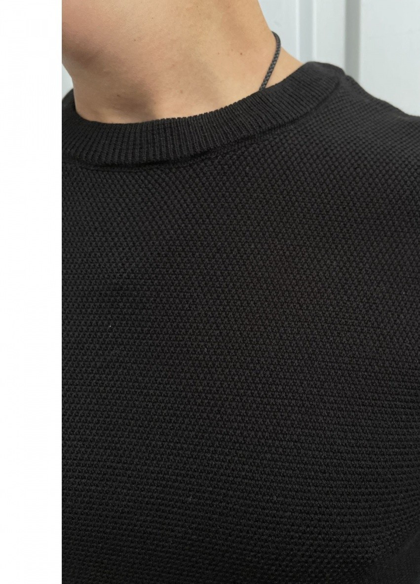 Черный демисезонный свитер Figo 6833 black