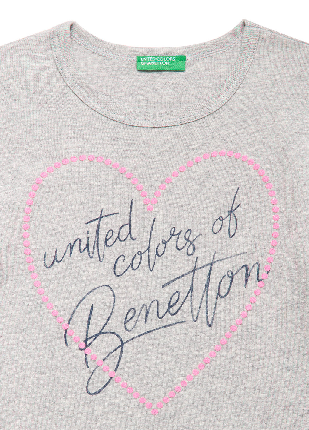 Светло-серый демисезонный кэжуал лонгслив United Colors of Benetton