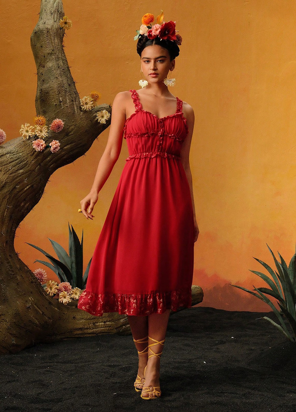 Красное пляжное, кэжуал платье с открытой спиной, клеш SHEIN с цветочным принтом